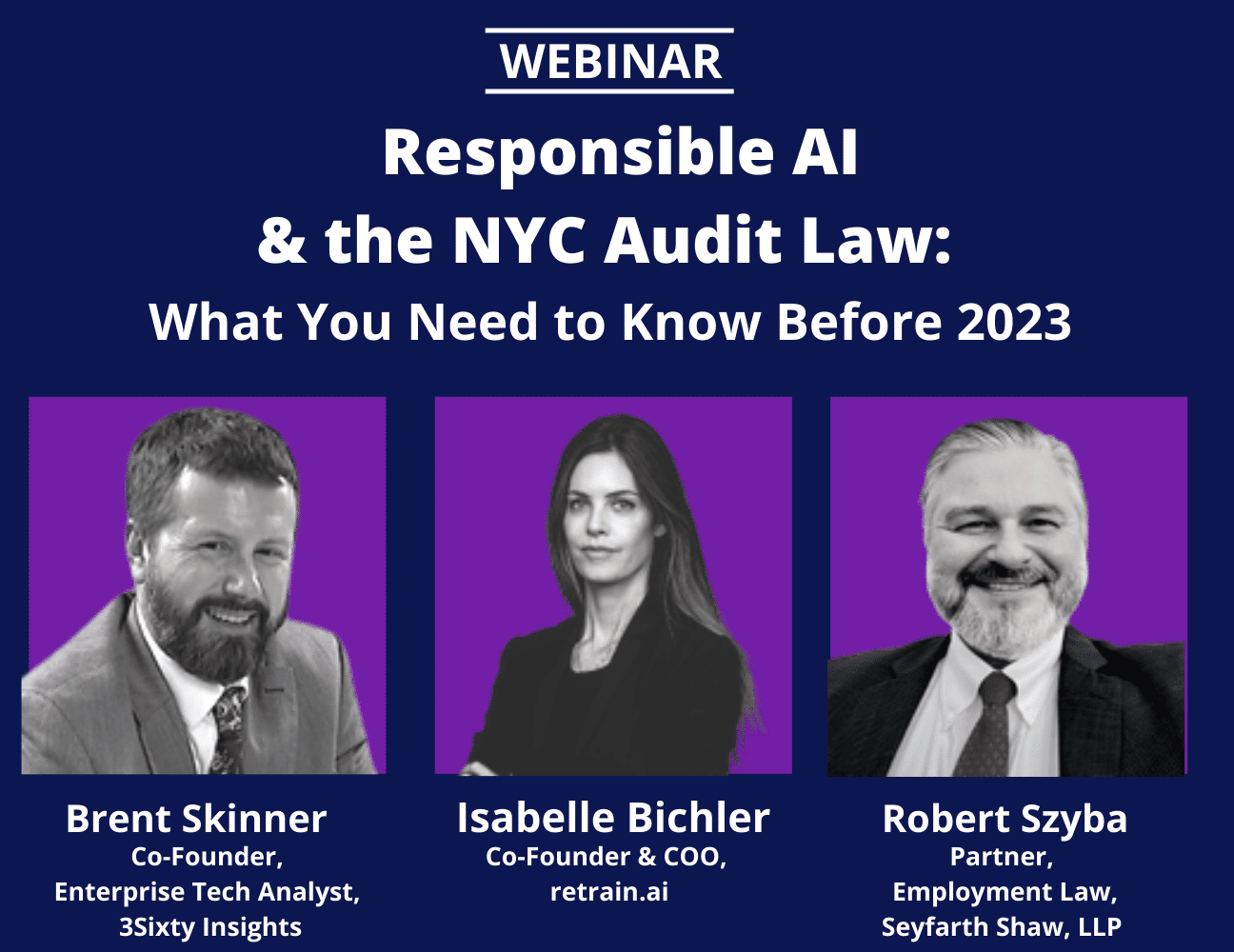 Webinar Responsible AI and the 2023 NYC Audit Law